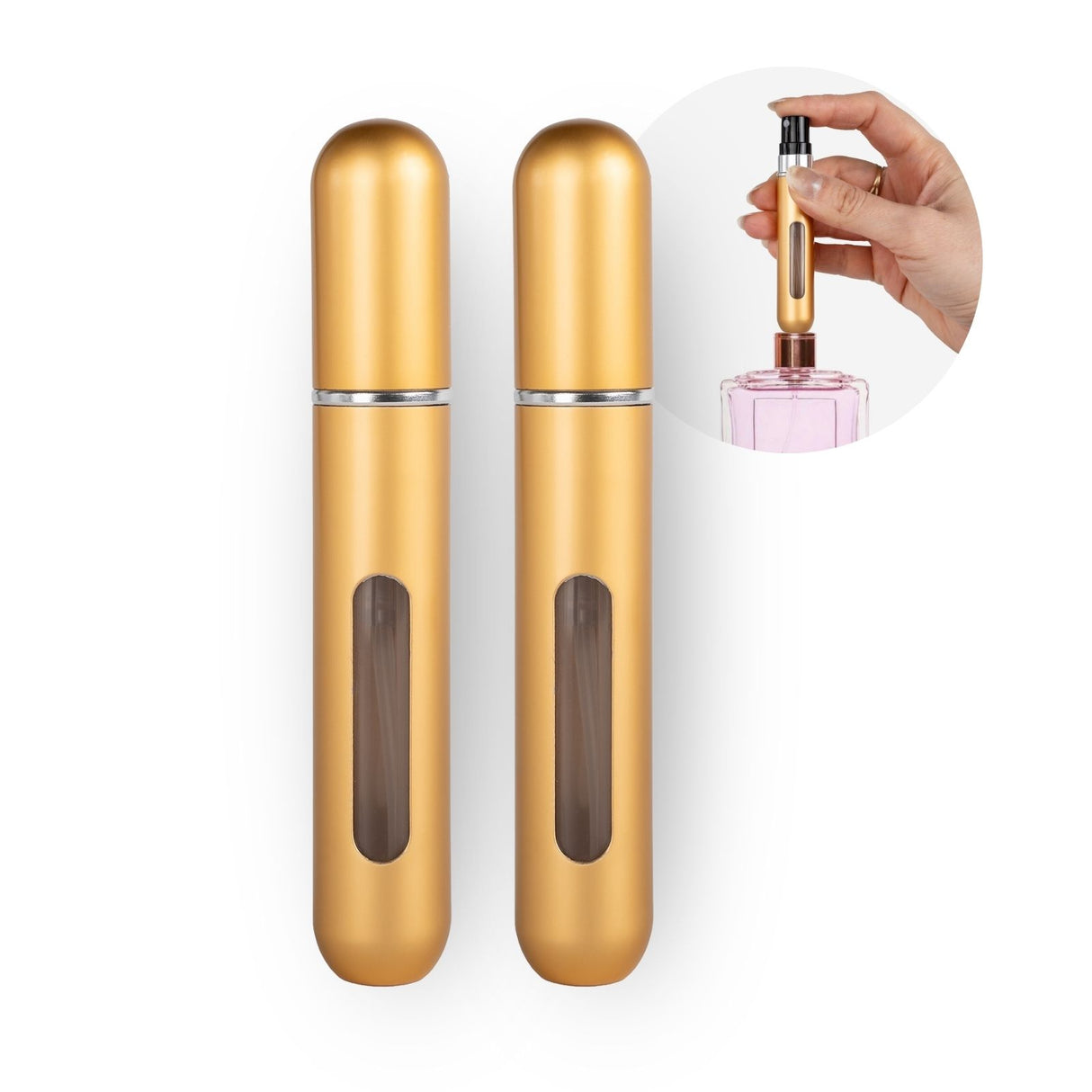 2er-Set Mini-Parfümzerstäuber 8ml Parfum Vaporisateur Goldig