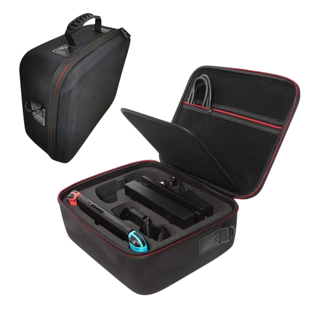 Tragekoffer für Nintendo Switch und Zubehör Transportbox Reisekoffer Aufbewahrungskoffer