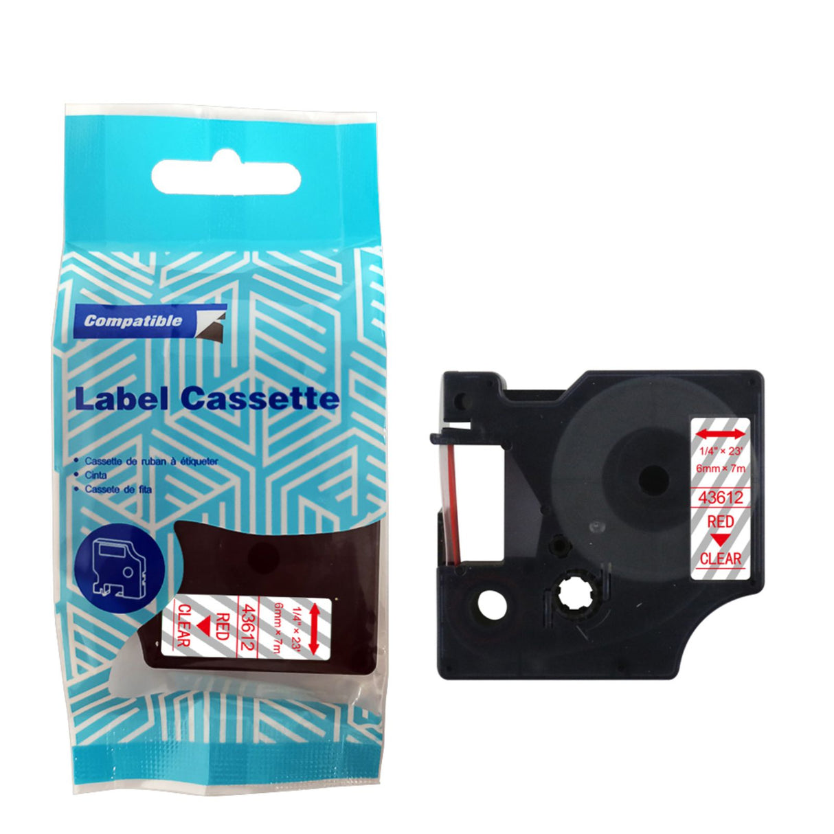 Alternatives Etikettenband zu Dymo D1 43612 Beschriftungsband