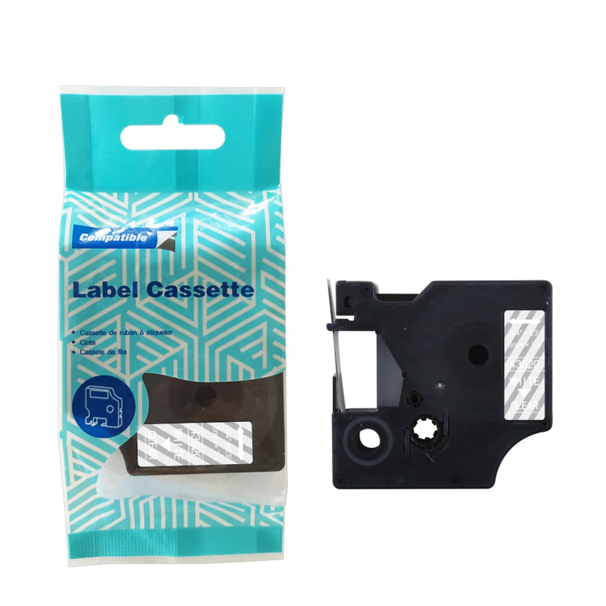 Alternatives Etikettenband zu Dymo D1 43620 Beschriftungsband