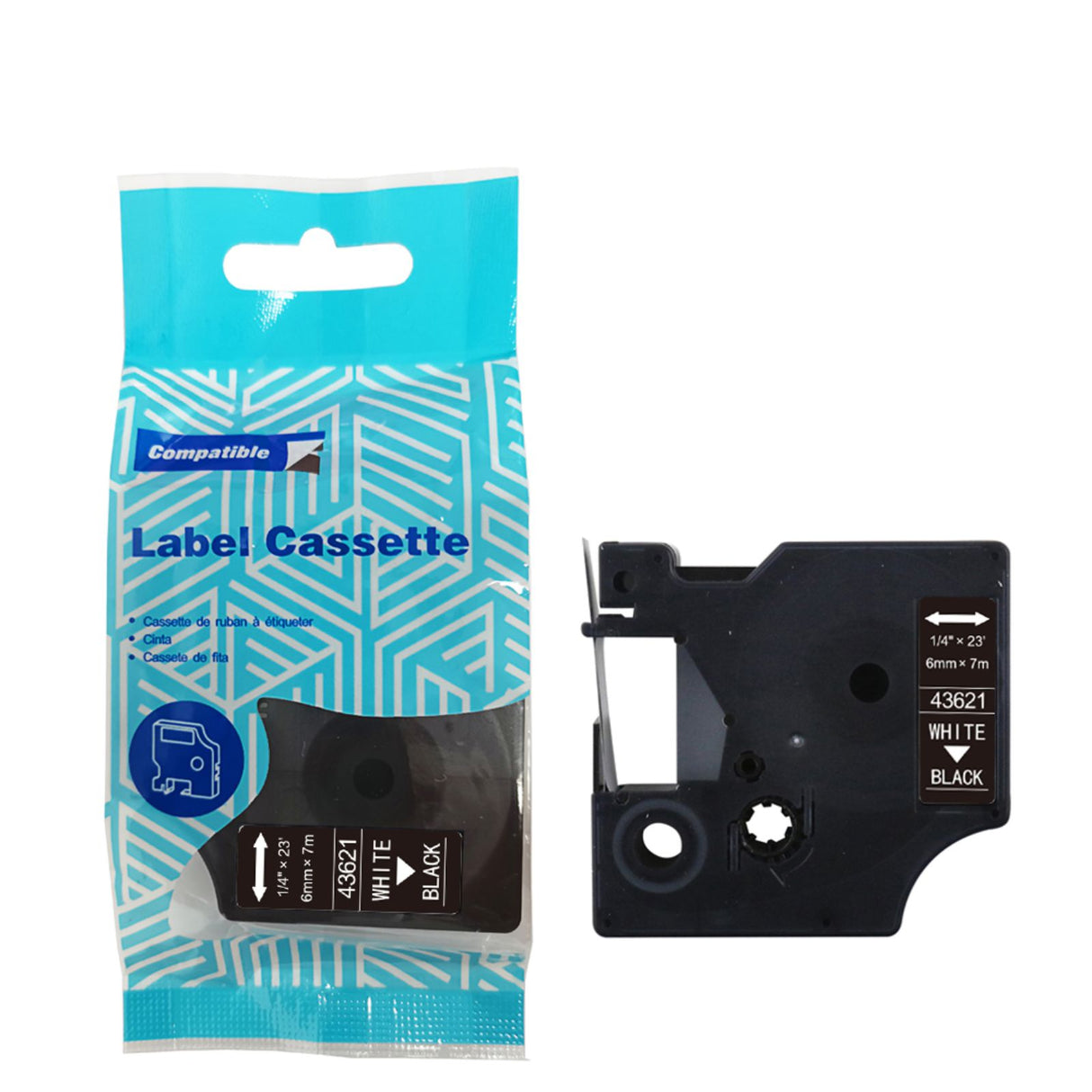 Alternatives Etikettenband zu Dymo D1 43621 Beschriftungsband