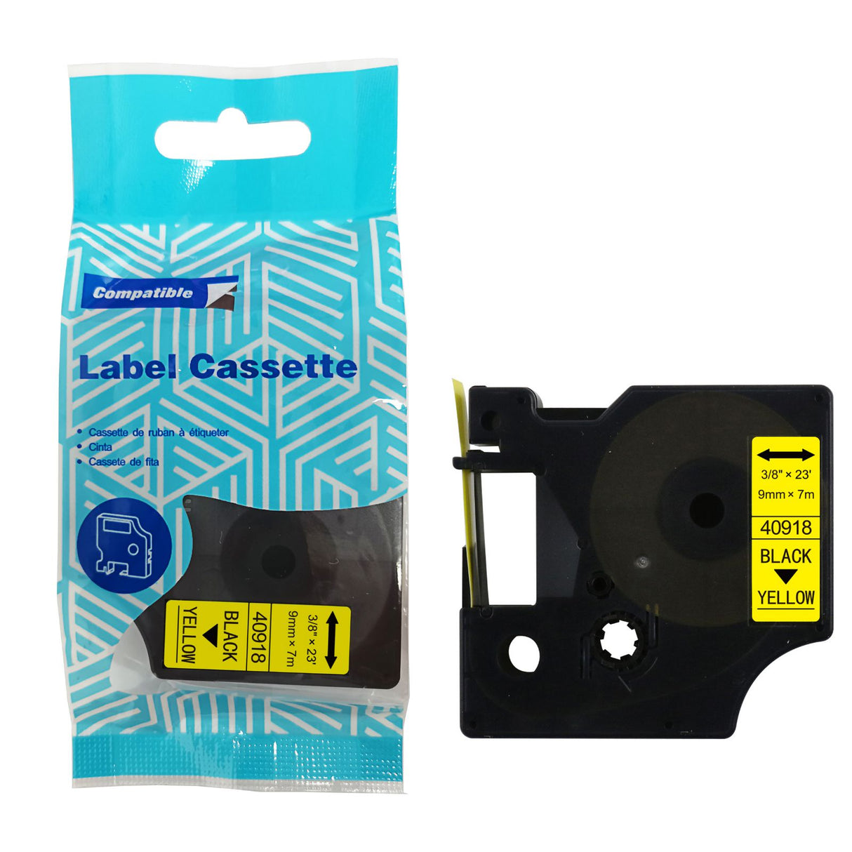 Alternatives Etikettenband zu Dymo D1 40918 / S0720730 Beschriftungsband