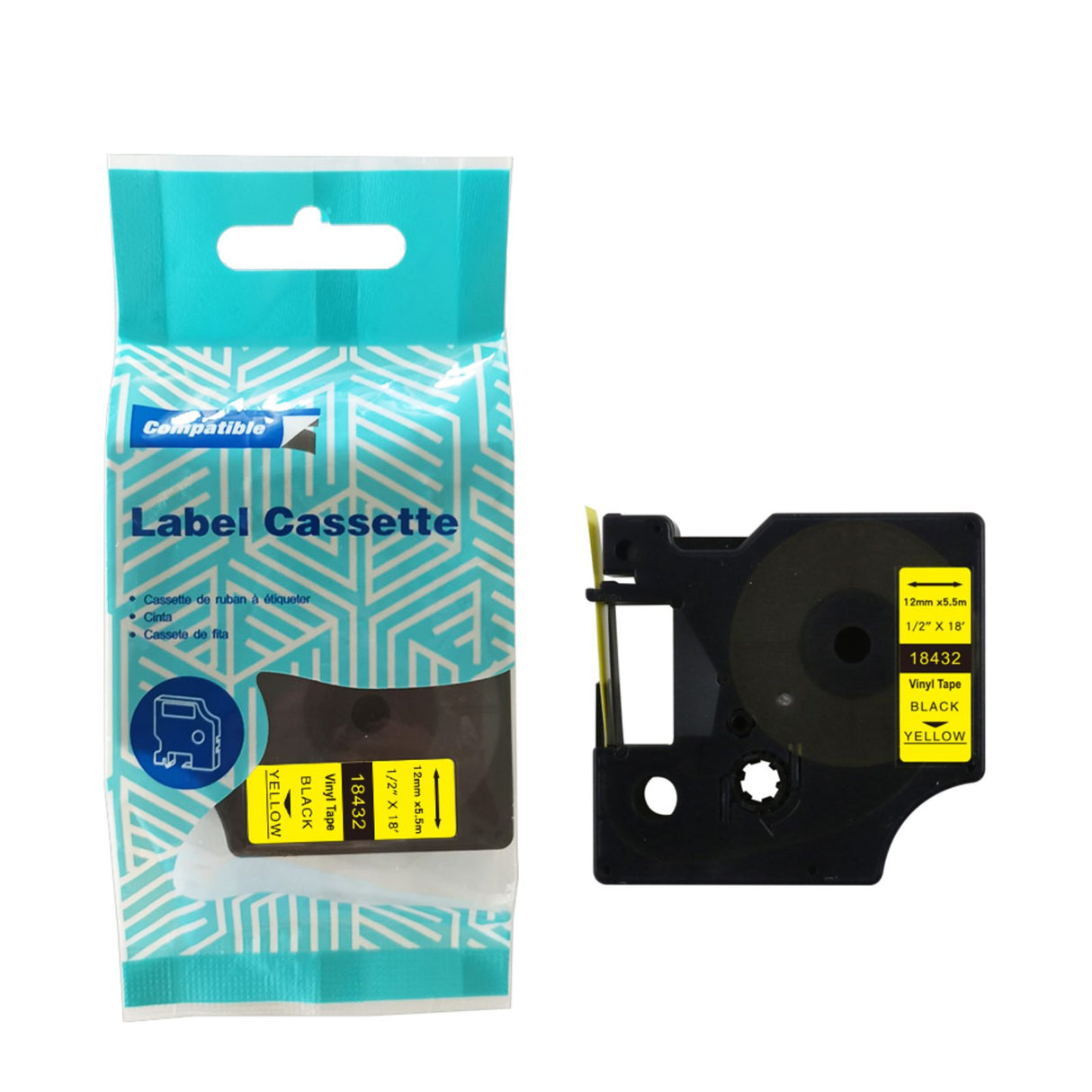 Alternatives Etikettenband zu Dymo 18432 / S0718450 Vinyletiketten