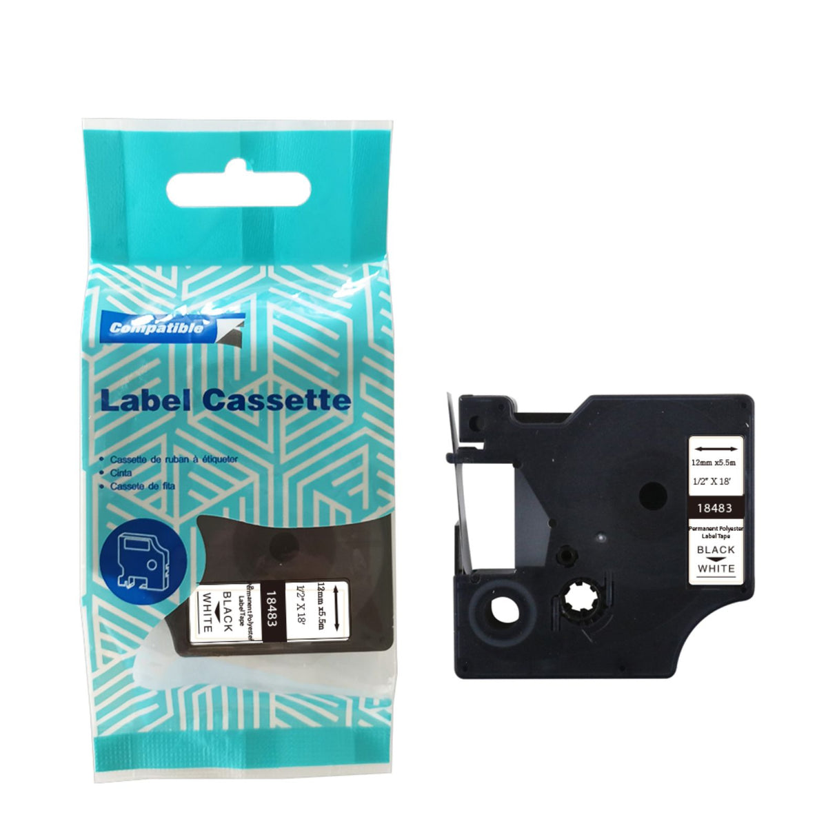 Alternatives Etikettenband zu Dymo 18483 / S0718210 Polyesteretiketten