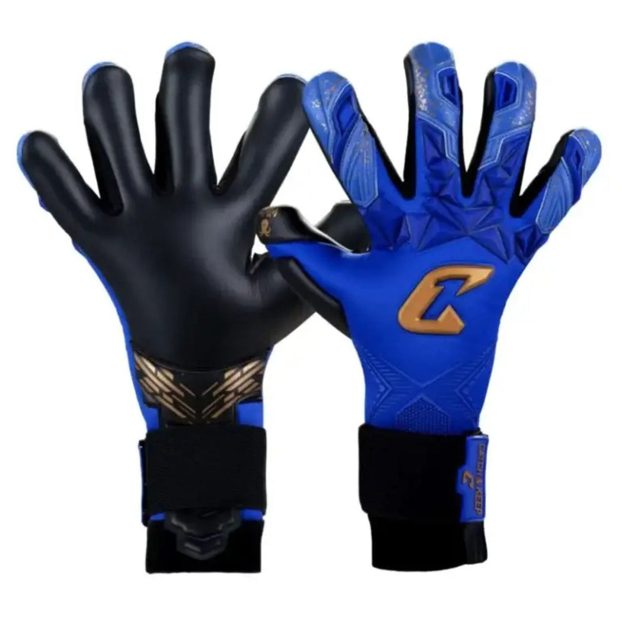 Fussballhandschuhe Pulse X Blue Gr. 9.5 Torwart Goalie Handschuhe