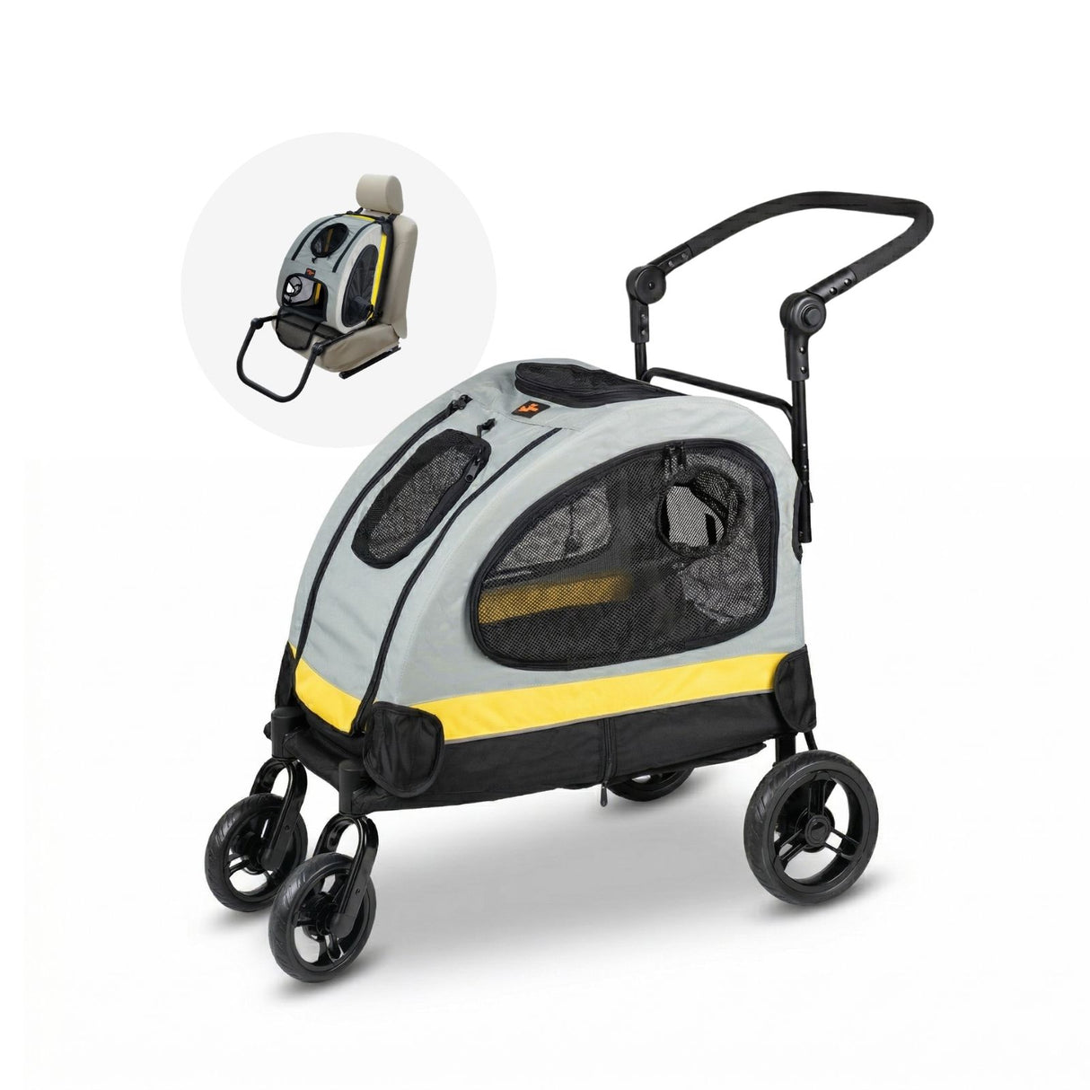 2in1 Haustier-Reisebuggy Hunde-Autositz-Buggy Hundebuggy Haustierwagen