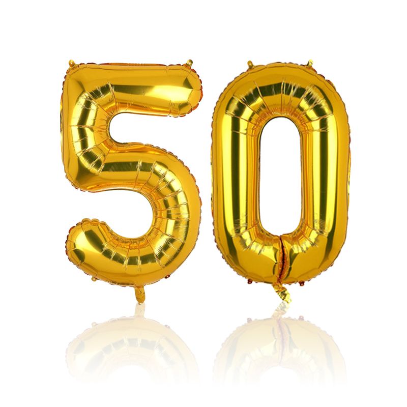 Zahlenballon Zahl 50 Golden Folienballon Geburtstagsparty Ballon 81cm