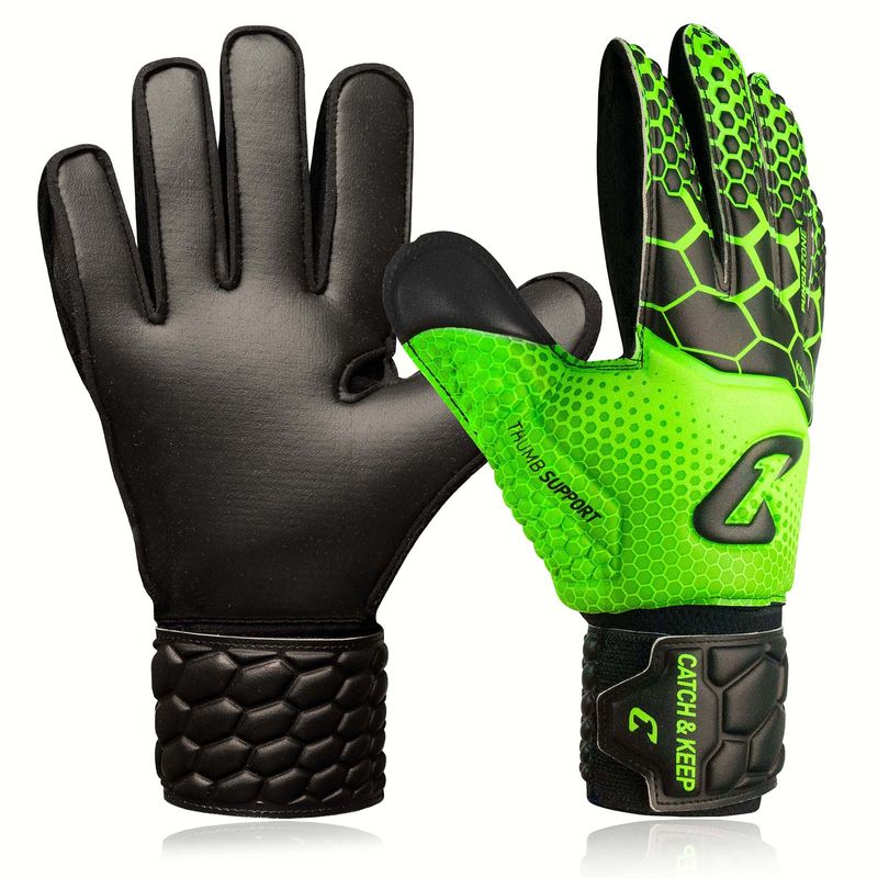 Fussballhandschuhe Kralle Junior Pro 3.0 Gr. 5 Grün Torwart Keeper Goalie Handschuhe