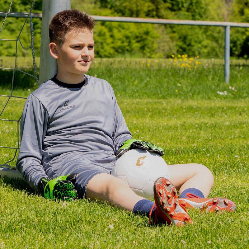 Fussballhandschuhe Kralle Junior Pro 3.0 Gr. 5 Grün Torwart Keeper Goalie Handschuhe