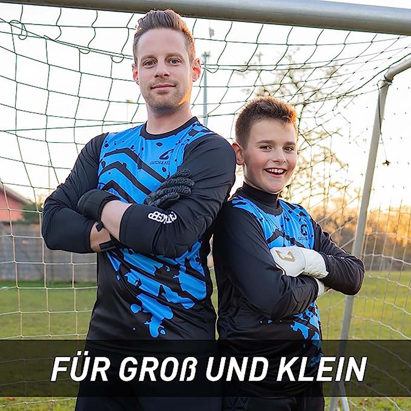 Trikot Protection Torwarttrikot Gr. 140 Blau-Schwarz Fussball Torwart Shirt Oberteil