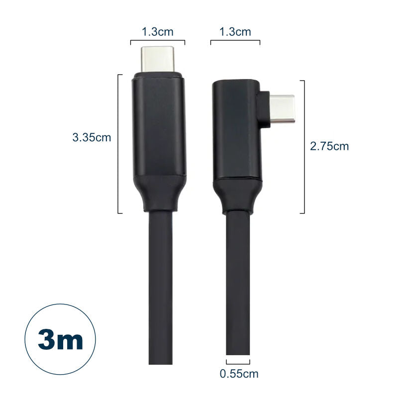 Oculus Quest 2 3m Kabel für VR Brille USB-C Datenkabel Ladekabel