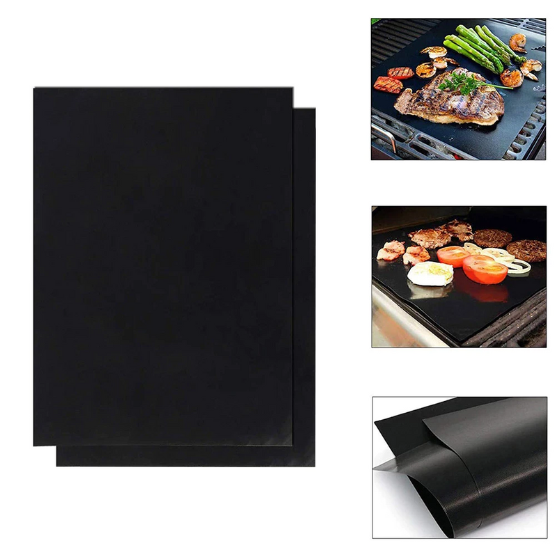 Grillmatte Antihaft Teflon BBQ feuerfest 2 Stück