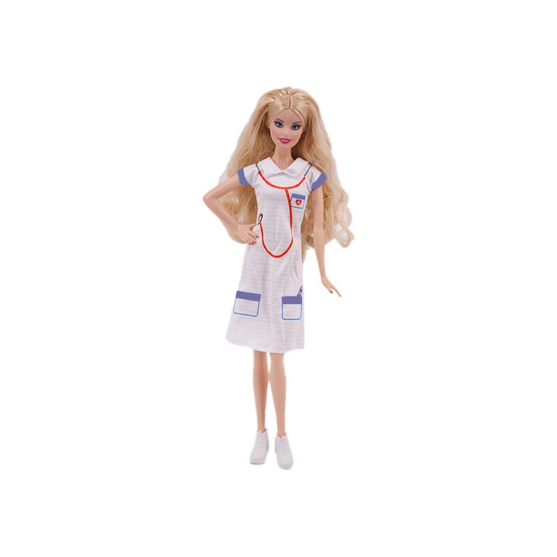 Medizin Krankenschwester Puppen Zubehör Barbie Spielset Weiss Violett