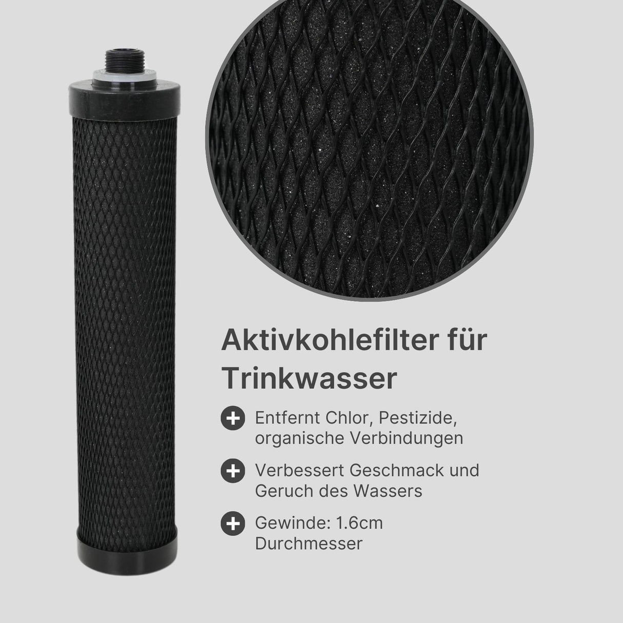 Aktivkohle-Filterkartusche Ersatzfilter für Counter Top-Wasserfilter 137862