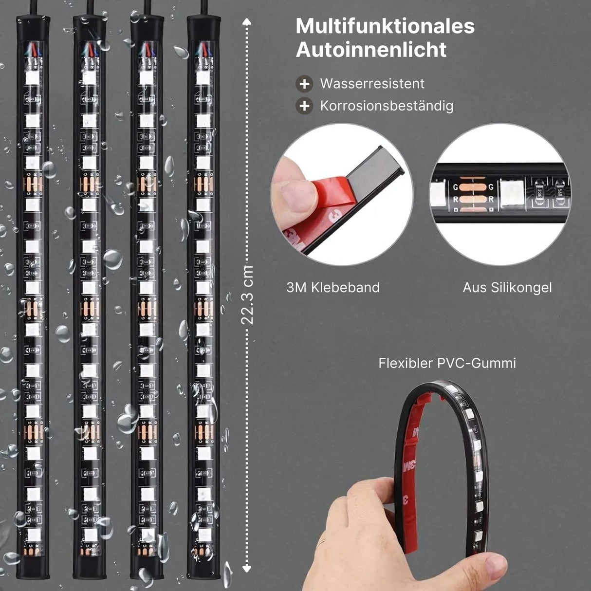 LED Streifen RGB für Auto Innenraumbeleuchtung 5050 SMD LED Light Stripes
