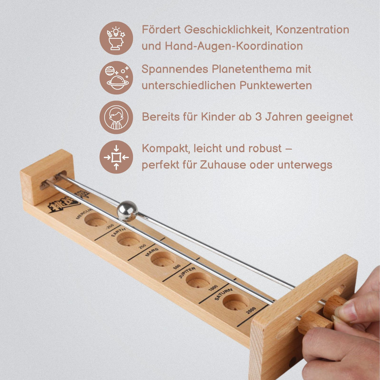 Stickball-Spiel Kugelspiel Balance-Spiel Holz-Spielzeug