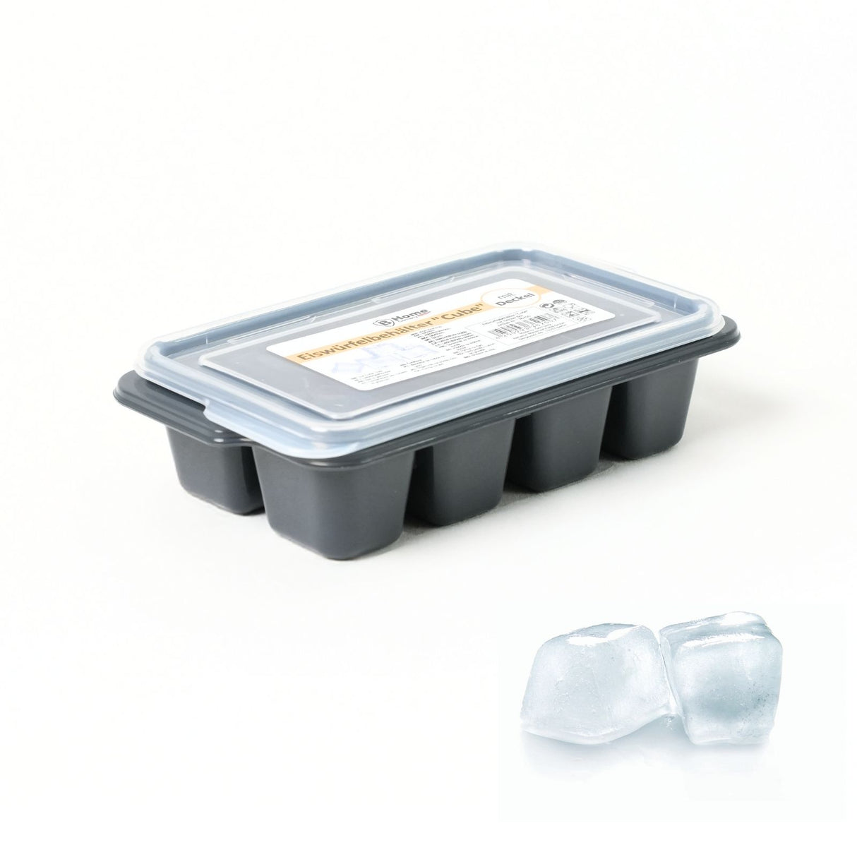 Eiswürfelschale mit Deckel Eiswürfelform Eiswürfelbehälter