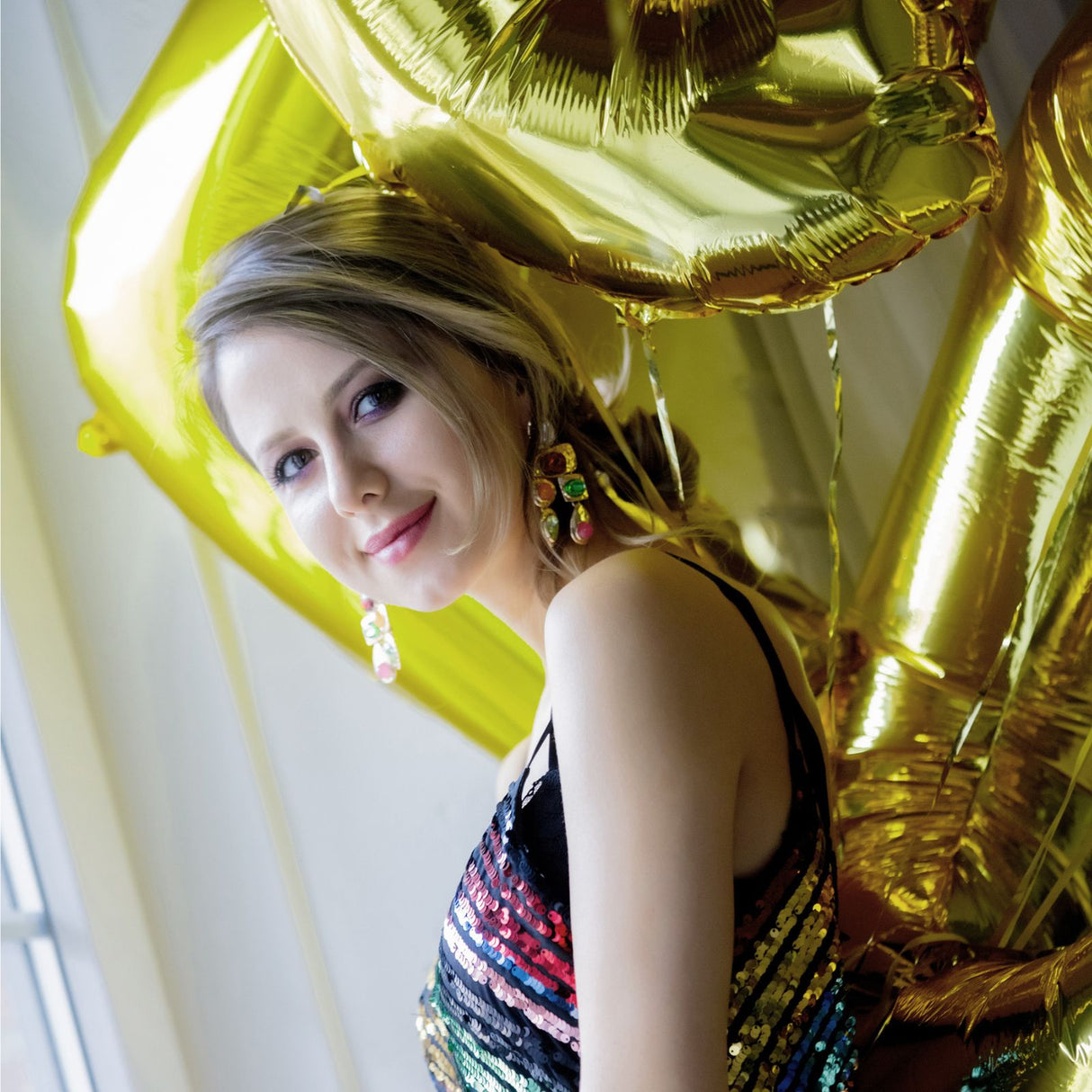 Buchstabenballon W Golden Geburtstagsparty Ballon Folienballon 80cm