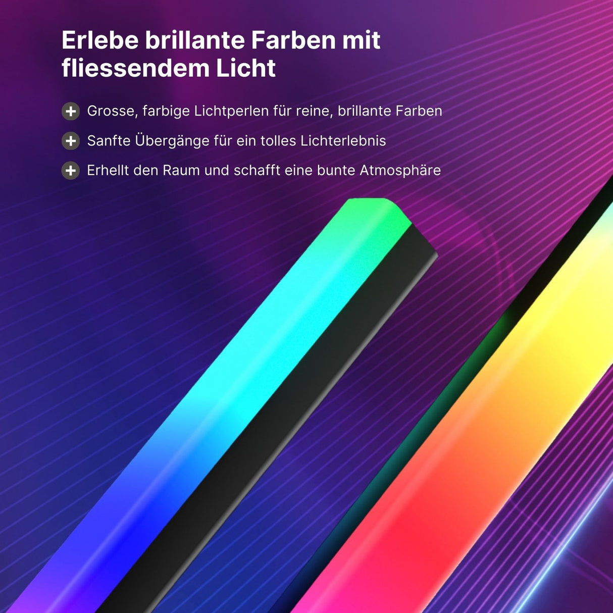 2er Set LED-Umgebungslicht Stehlampe Hintergrund-Beleuchtung Desktop-Licht