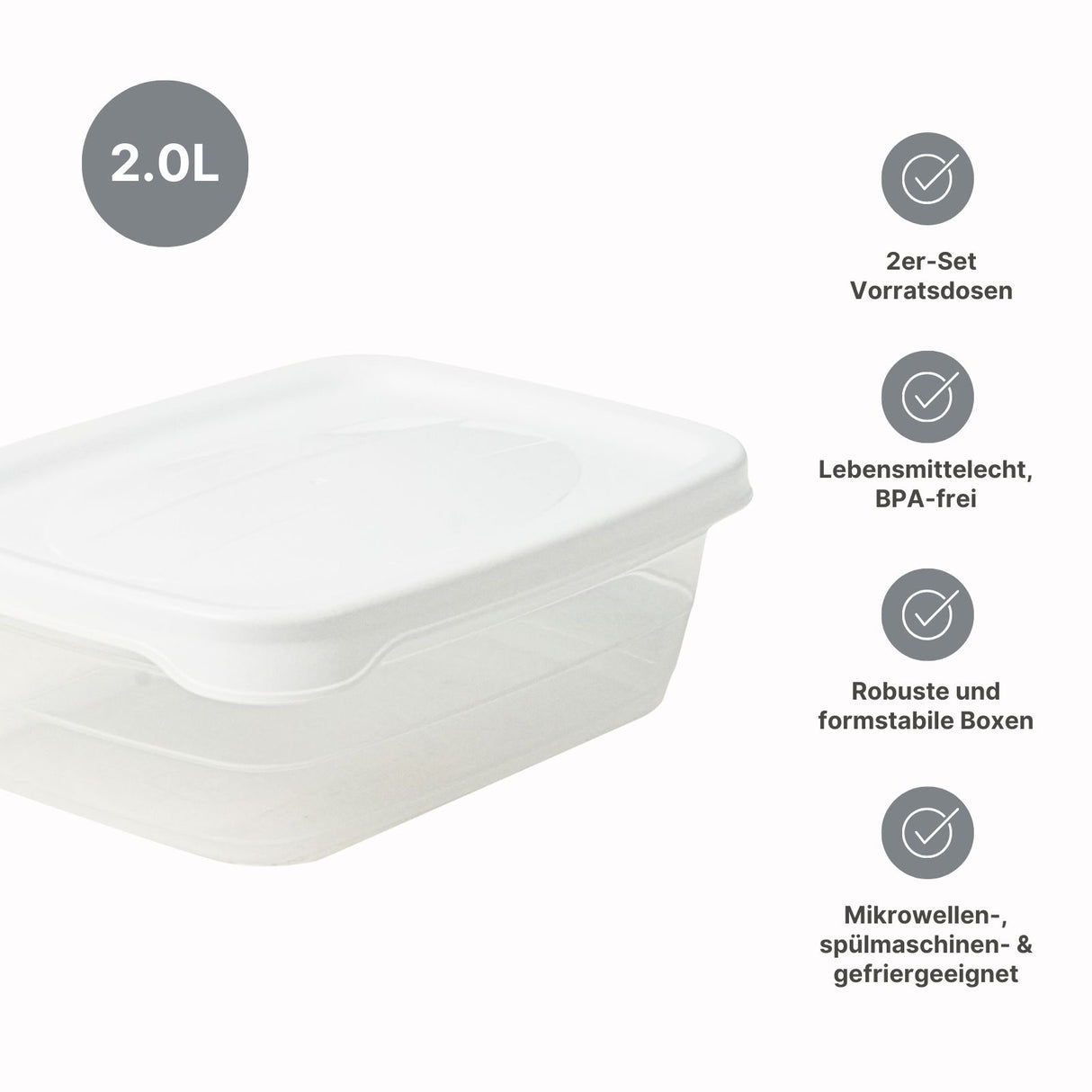 3er-Set Boxen Meal-Prep-Dosen Aufbewahrungsdosen Frischhaltedosen