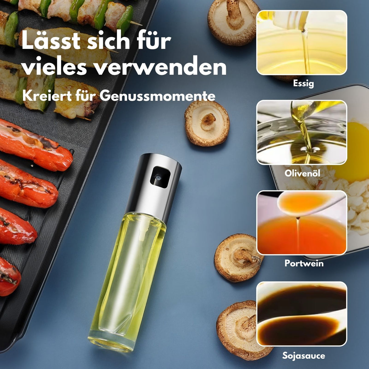 Ölsprühflasche Ölzerstäuber Ölspender Ölflasche mit Zerstäuber