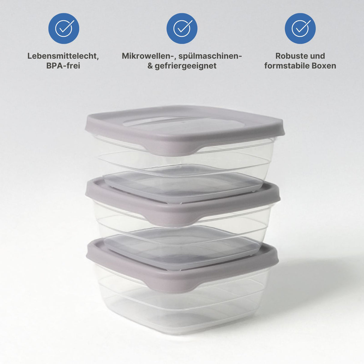 14-tlg. Frischhaltedosen-Set Gefrierdosen Vorratsdosen Meal-Prep-Dosen