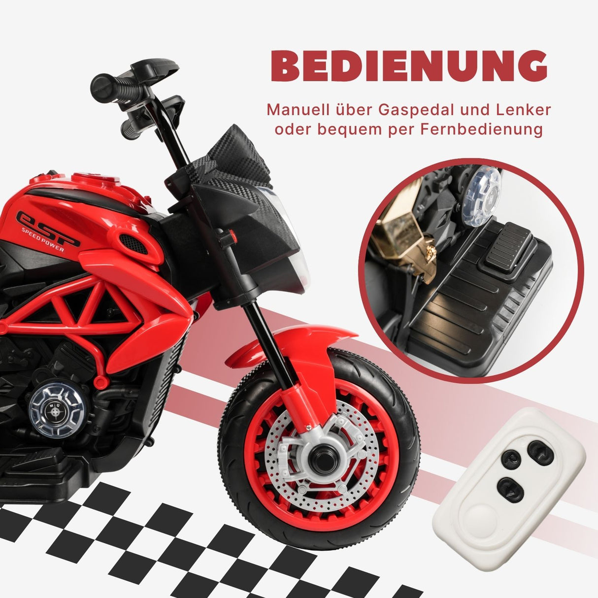 Elektro-Motorrad für Kinder Elektro-Dreirad Kinderfahrezug Spielzeug