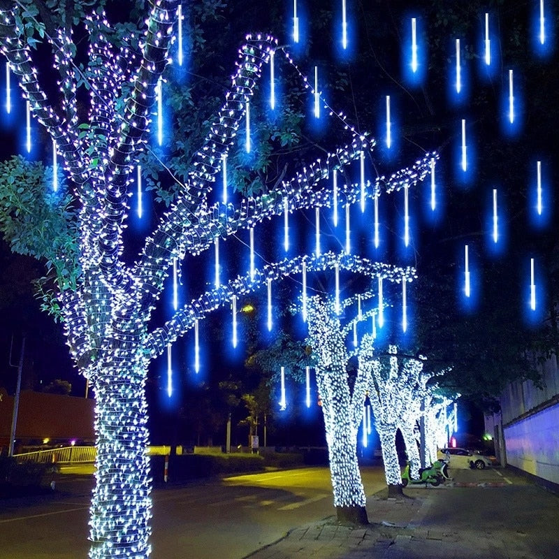Meteor-Lichter 2.8m LED Weihnachtslichter Eiszapfen Wassertropfen Girlande