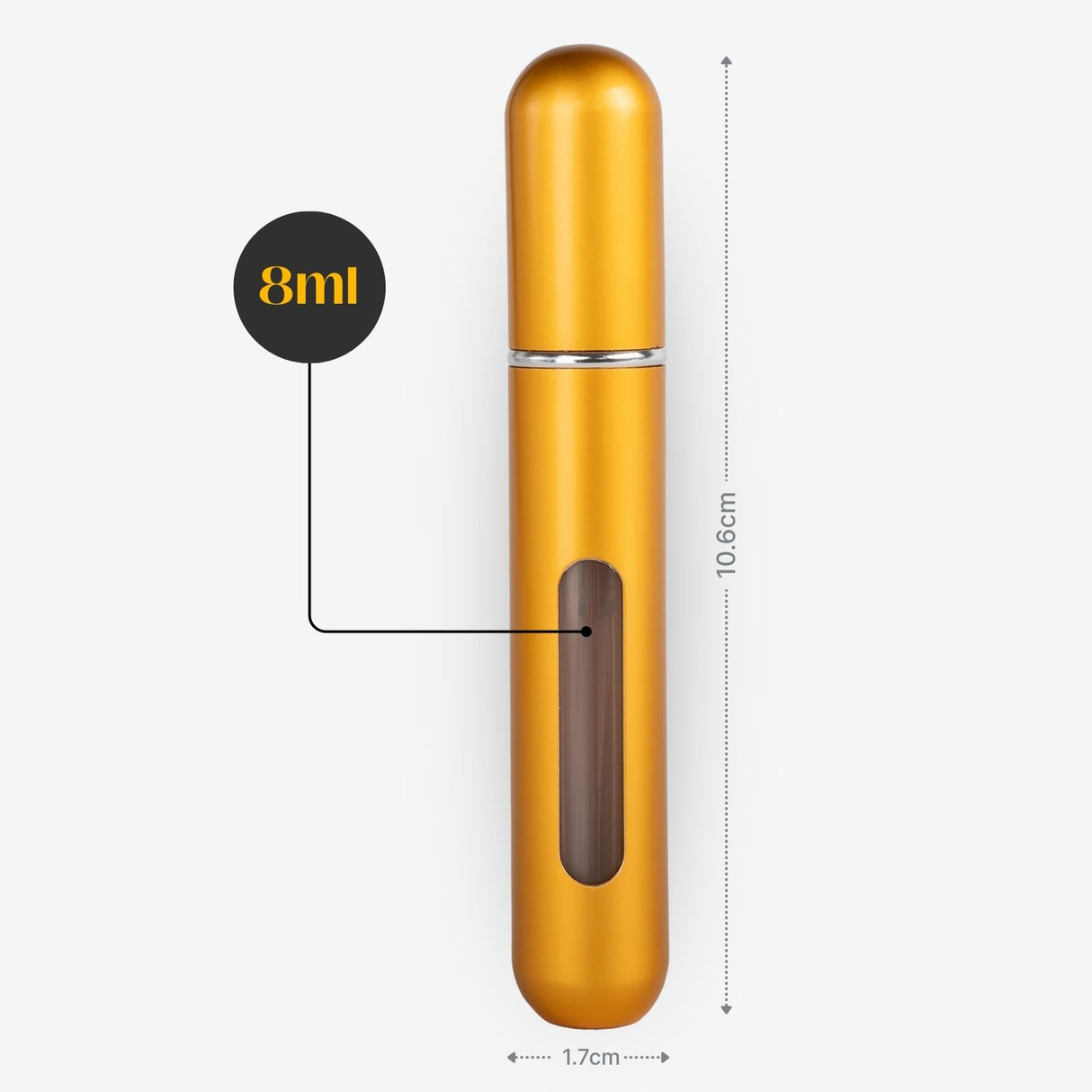 8ml Mini-Parfümzerstäuber Parfum Vaporisateur Matt-Goldig