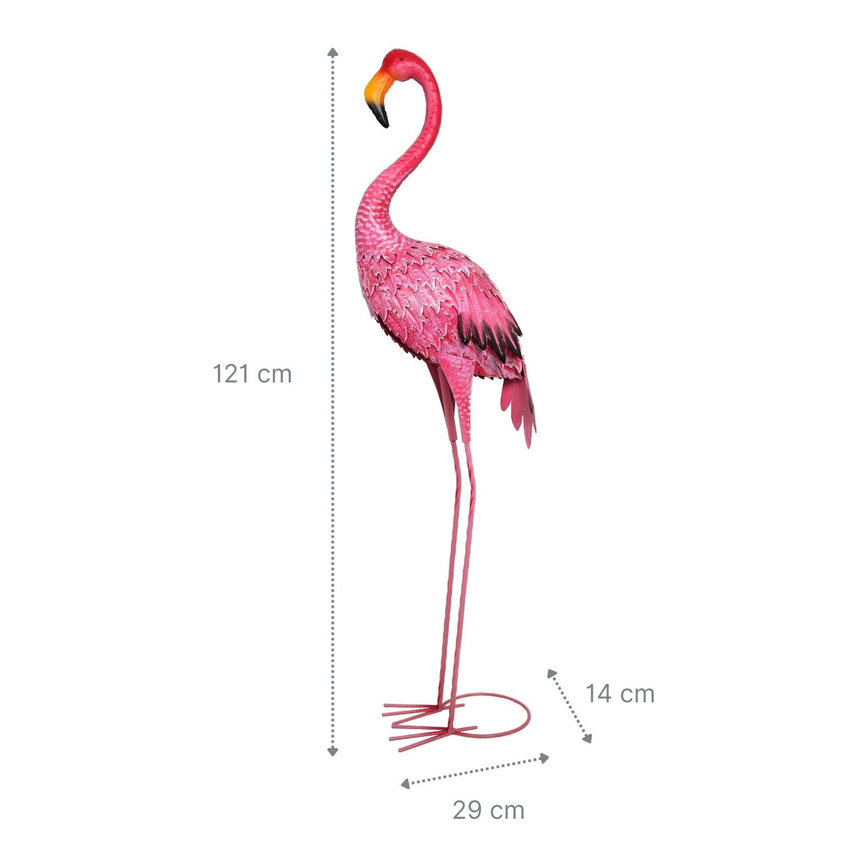 Flamingo Metall Gartendekoration Dekofigur Gartenskulptur Gartenfigur
