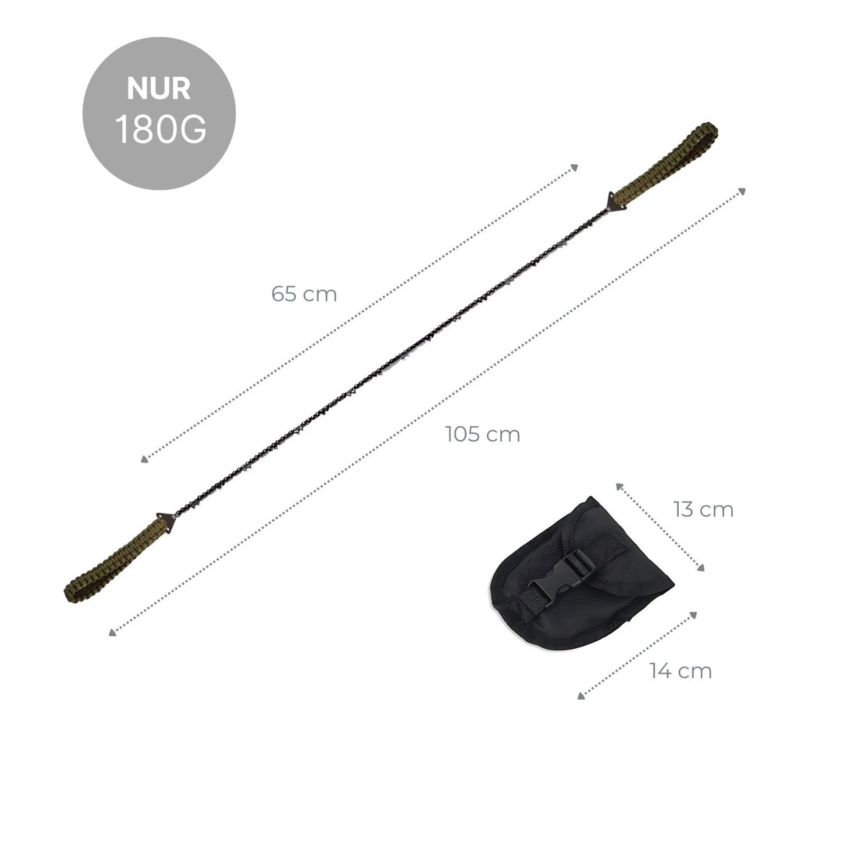 Taschensäge Survival-Säge Pocket Saw Handkettensäge Camping-Handsäge