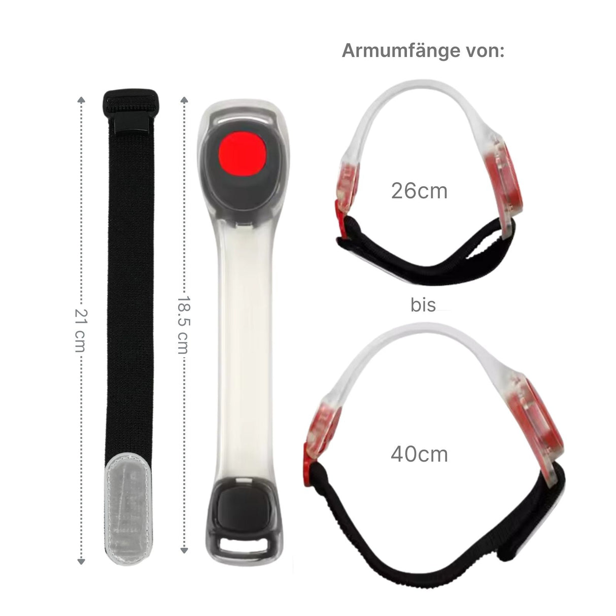 LED-Leuchtarmband Laufarmband Armband Warnarmband Sicherheitsarmband