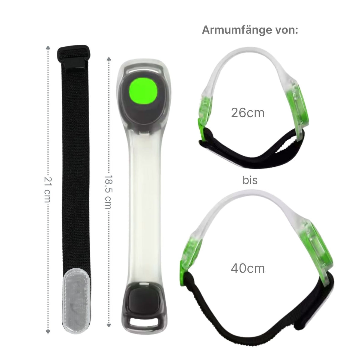 LED-Sicherheitsarmband Armband Warnarmband Laufarmband Leuchtarmband