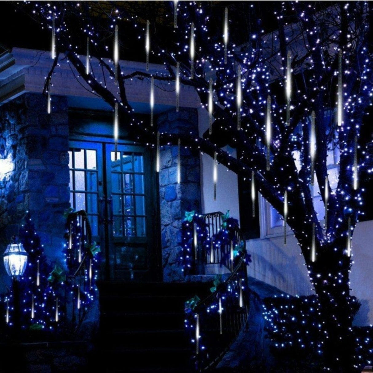 Meteor-Lichter 2.8m LED Weihnachtslichter Wassertropfen Girlande Eiszapfen