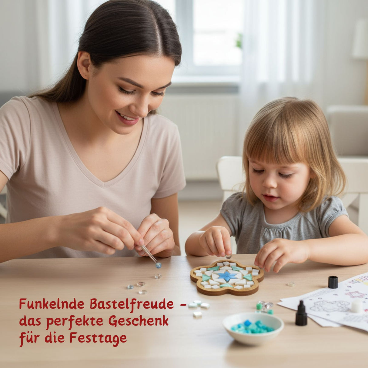 DIY-Mosaik-Bastelset Stern Mosaik-Untersetzer Blumen-Untersetzer