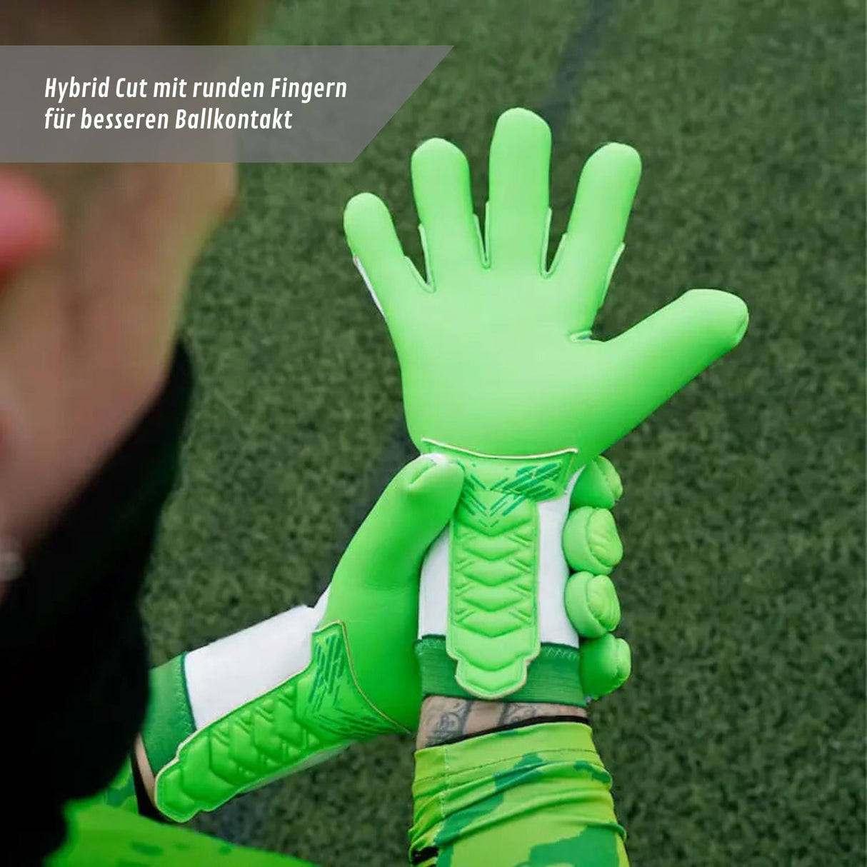 Fussballhandschuhe ViVor Freaky Green Gr. 8 Torwart Goalie Handschuhe