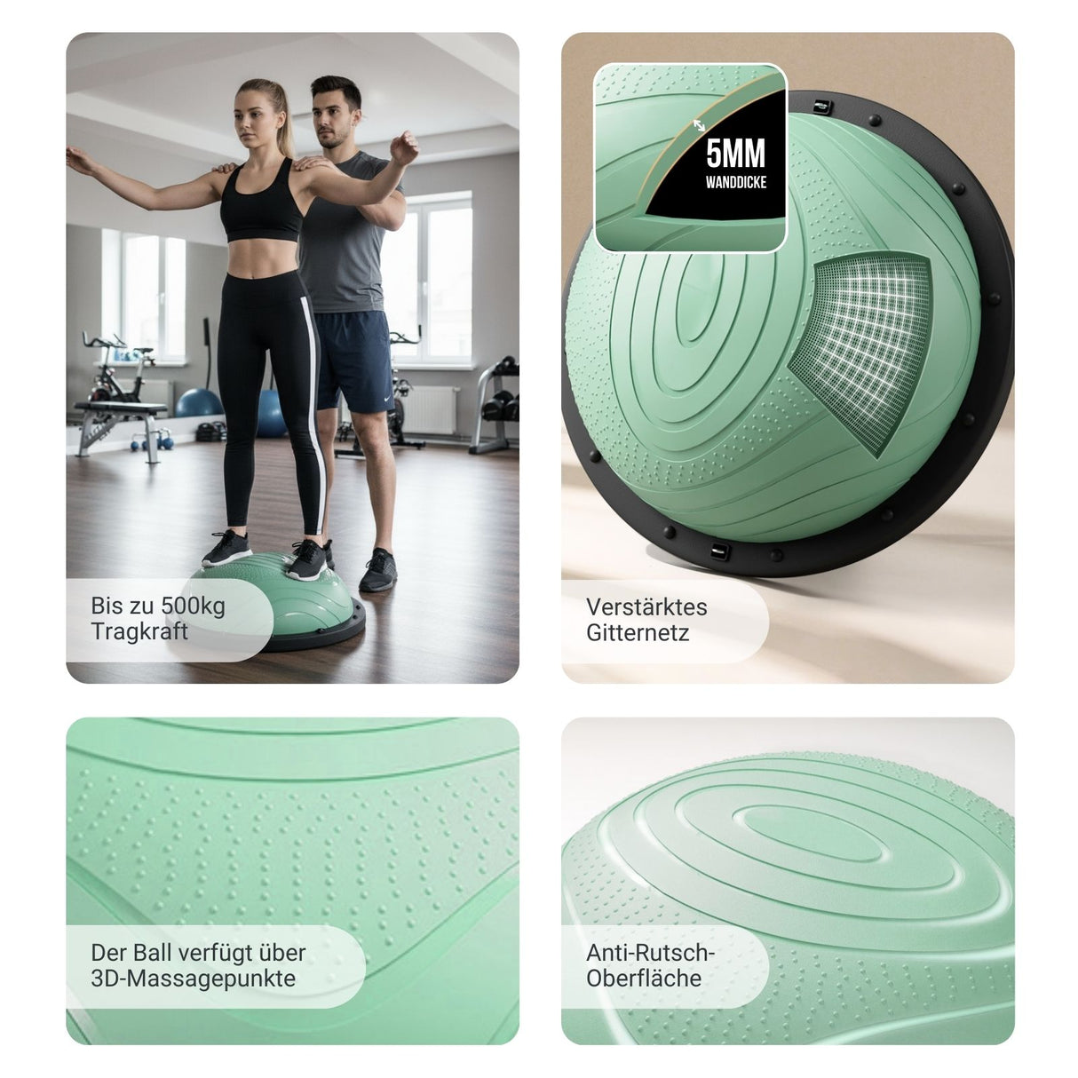 Balanceball Balancetrainer Gymnastikball-Halbkugel Gleichgewichtsball