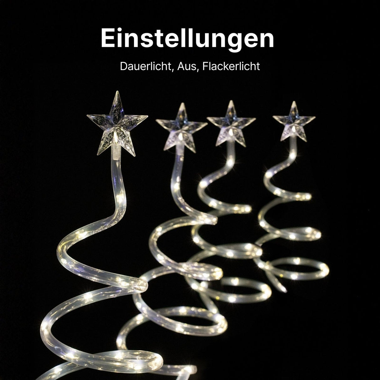 4er-Set LED-Dekoleuchte Gartenbeleuchtung Spiralbaum Solarleuchte