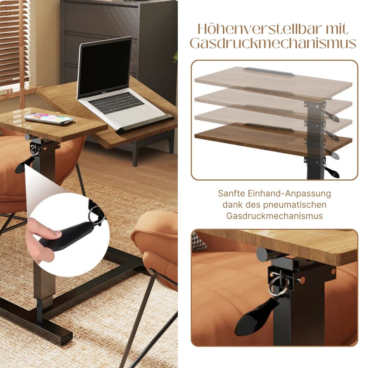 Beistelltisch Mehrzwecktisch Sofa-Beistelltisch Laptoptisch Betttisch