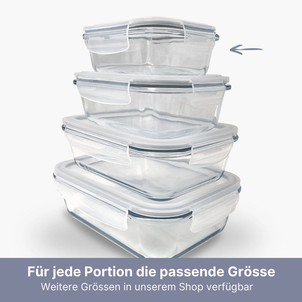 Glas-Vorratsbehälter Frischhaltedose Frischhaltebox Vorratsdose