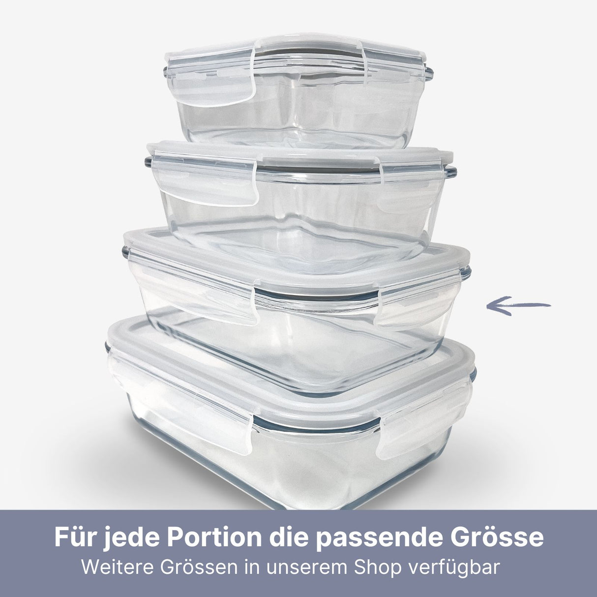 Glas-Vorratsbehälter Vorratsdose Frischhaltedose Frischhaltebox