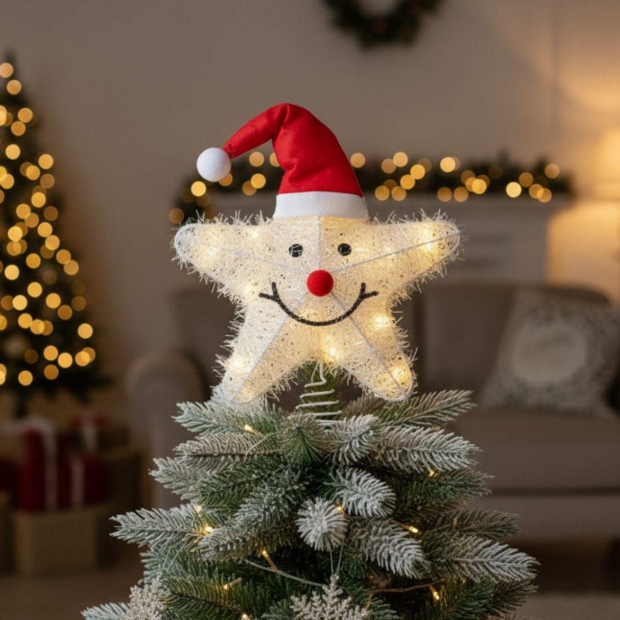 Christbaumspitze Weihnachtsbaumschmuck Weihnachtsdeko LED-Stern