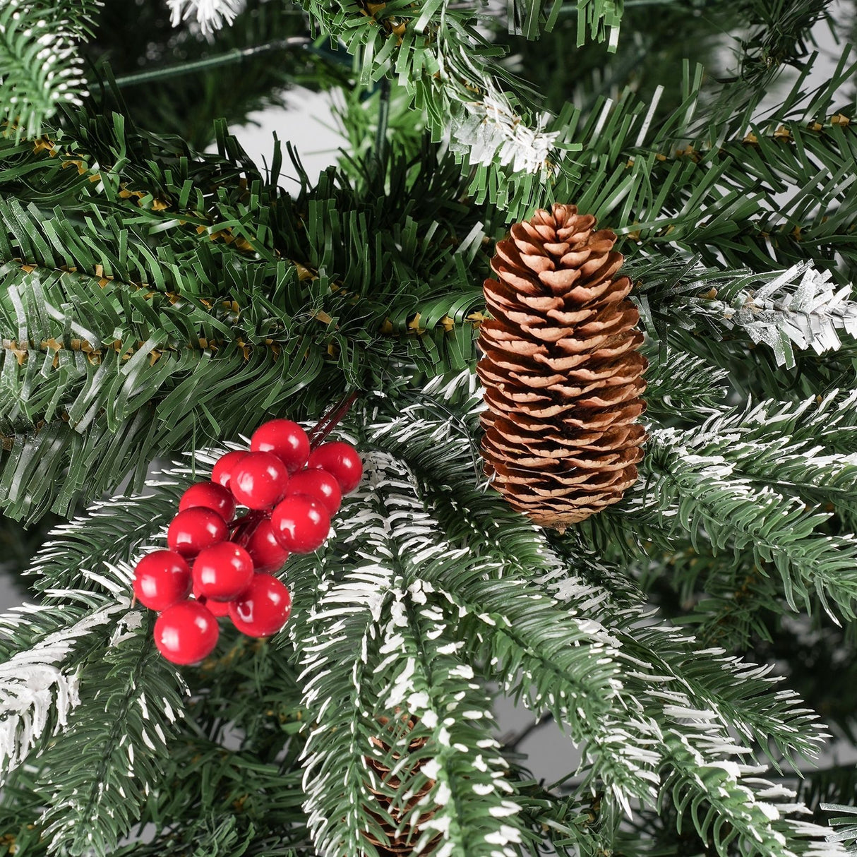 Weihnachtsbaum 120cm mit Schnee Kunsttanne Christbaum Tannenbaum
