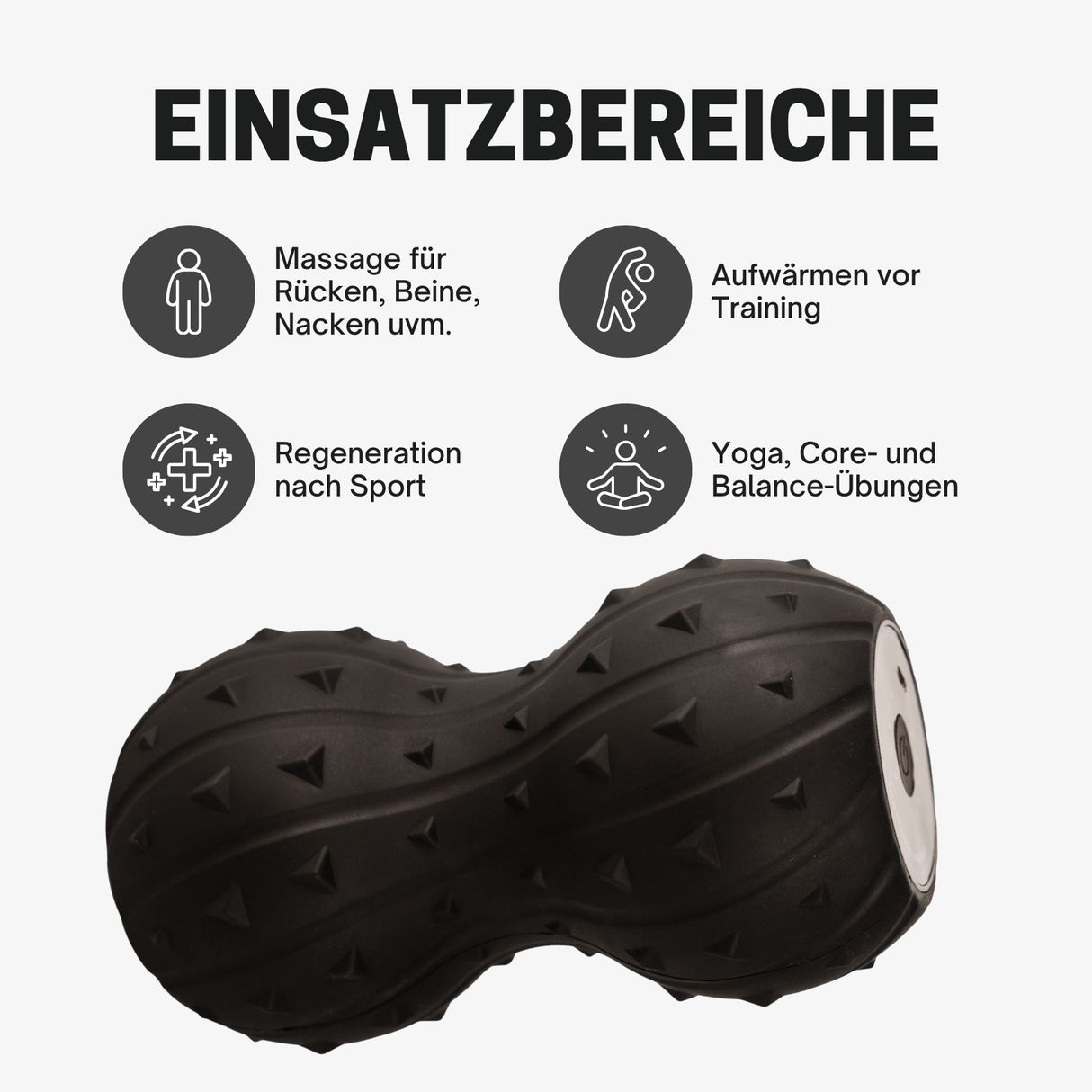 Elektrische Faszienrolle Fitnessrolle Vibrations-Massagerolle Knierolle
