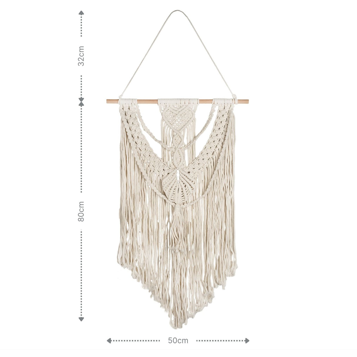 Makramee-Wandbehang Boho-Wandhänger Boho-Wanddeko Makramee-Hängedeko