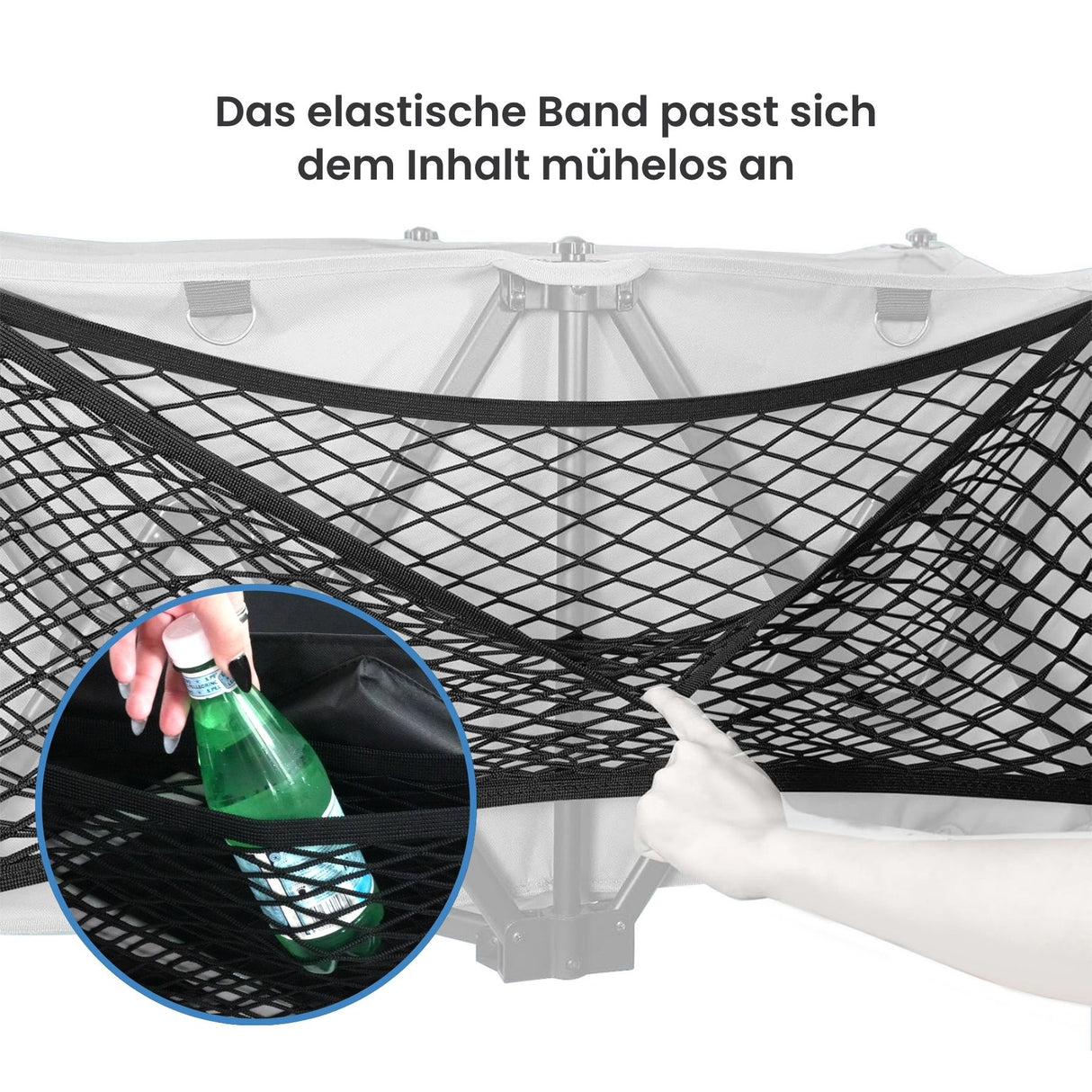 Bollerwagen mit Netztaschen Leiterwagen mit Seitentaschen