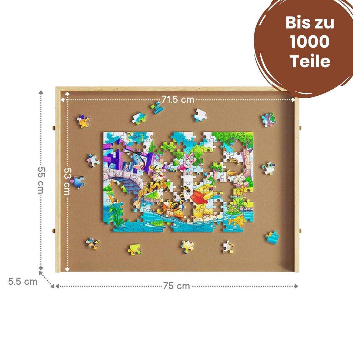 Puzzlebrett für 1000 Teile mit Auszügen Puzzletafel Puzzleunterlage