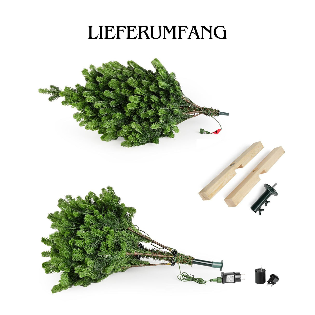 Weihnachtsbaum 120cm mit LED Kunsttanne Christbaum Tannenbaum Tanne
