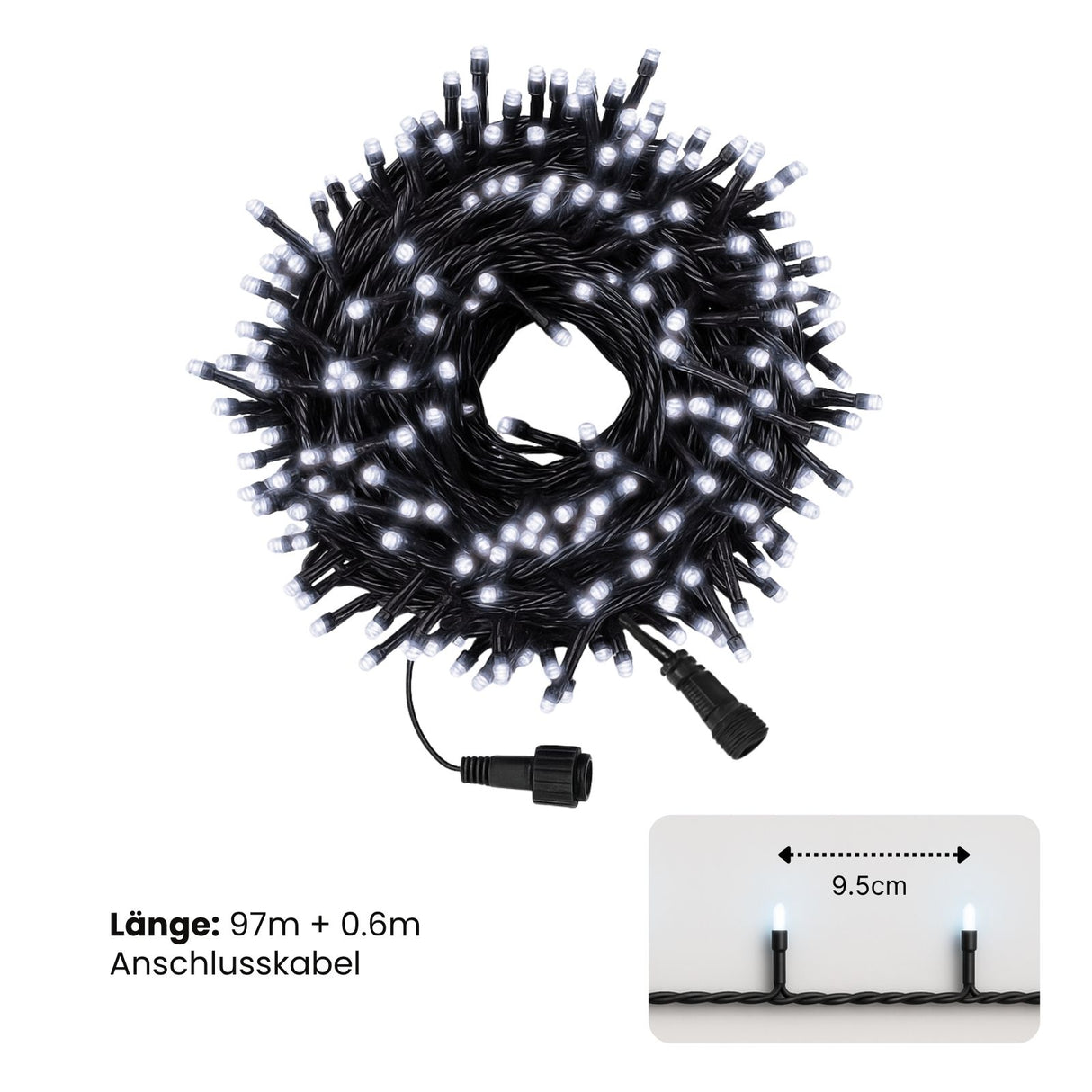 LED-Lichterkette 97m Lichtergirlande Beleuchtung Dekolichter Leuchte