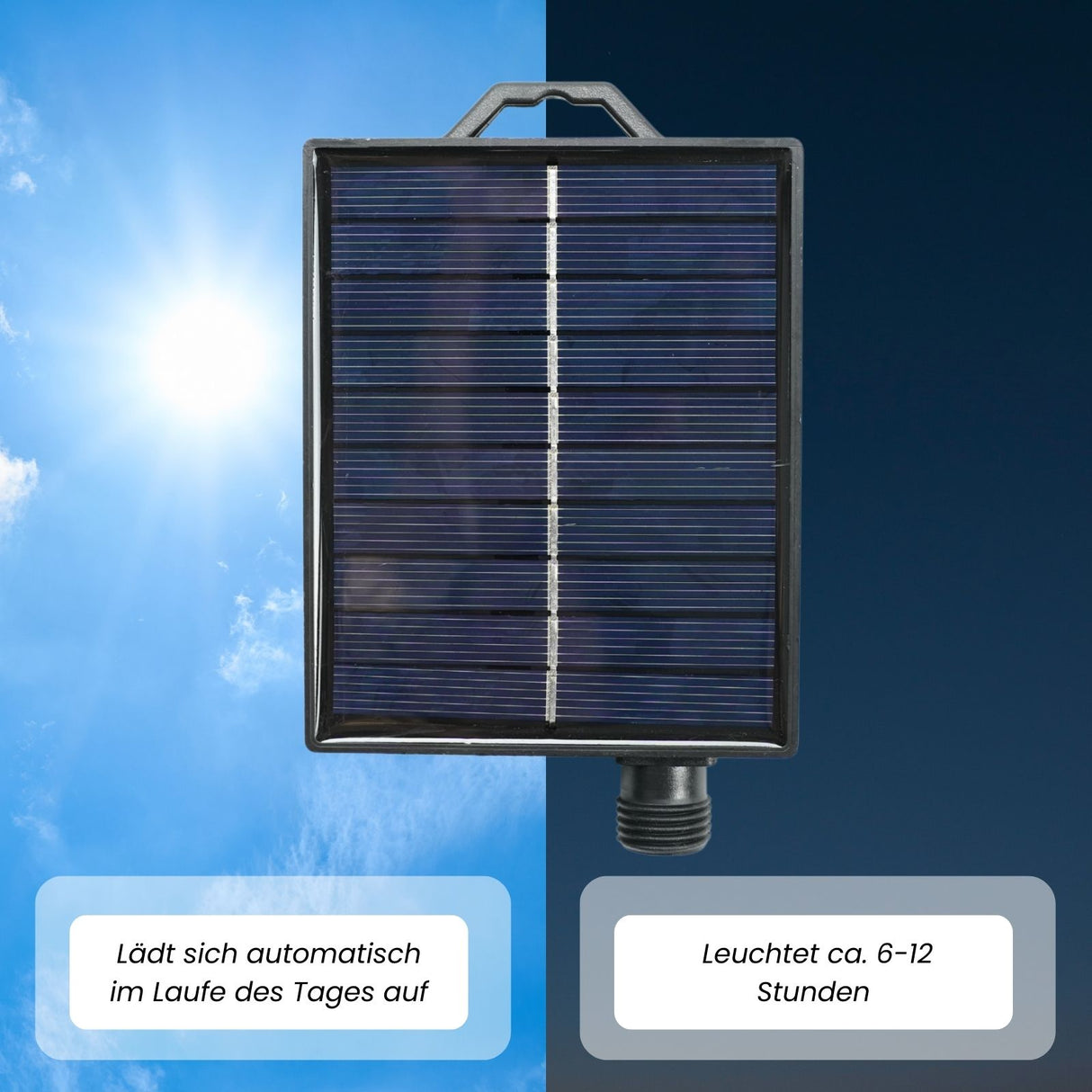 LED-Hanfseil-Lichterkette Solar-Leuchtkette Gartenbeleuchtung Lampe